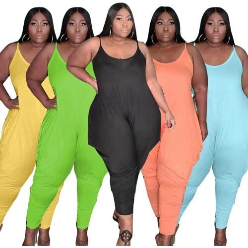 V-neck Sexy Jumpsuits Solid Spaghetti Straps Casual Women Jumpsuits And Rompers Backless Sleeveless Girl Romper Jumpsuit