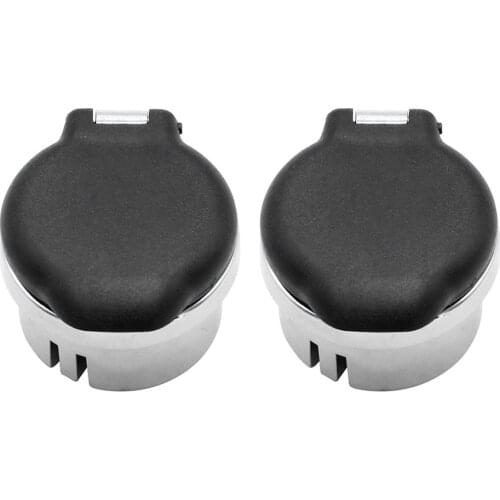 2pcs Dash Power Outlet Cover 12 Volt Power Outlet Plug With Chrome Pop-out Knob Dash Cover for Silverado Tahoe Sierra 2007-2013
