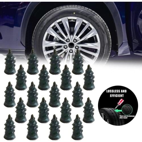 20Pcs Tyre Repair Rubber Nail Efficient Lossless Wide Application High Temperature Resistance Vacuum Tyre Repair Nail for Motorc