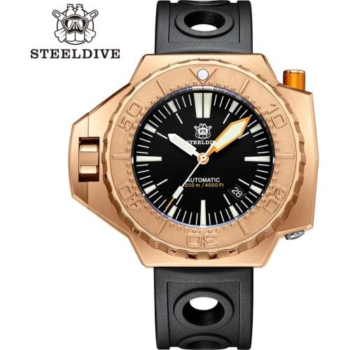 2021 New Arrival Factory Price Steeldive SD1969S 1200M Water Resistant NH35 Automatic Bi-Direction Bezel Dive Watch