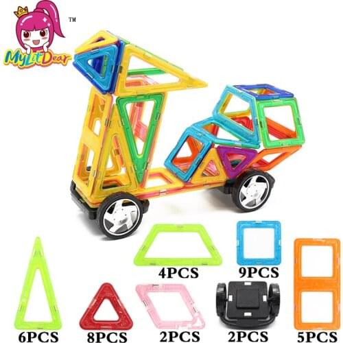 36Pcs Big Size Models Building Blocks Toys Magnetic Designer Kids Learning Educational Toys Enlighten Magnetic Bricks Toys