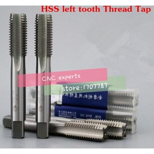 Free delivery 1PCS TG M16~M20 high speed steel left tooth machine taps anti teeth straight fluted tap left-hand tap