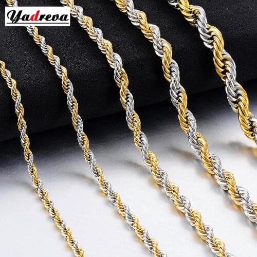 New Hip Hop Stainless Steel Rope Chain Fashion Men And Women Can Wholesale Jewelry