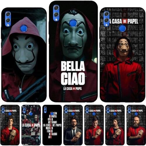 Black Silicone Case For Huawei Honor 10 20 Lite Pro 10i 9X Mate 10 20 30 Lite Pro Spain TV La Casa De Papel Soft Phone Cover