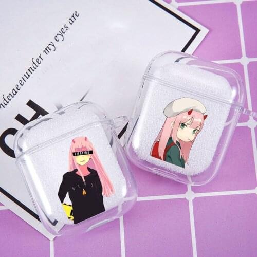 Dois Querida Na FRANXX Anime Zero Two Cute Earphone Case Cover for Airpods 1 2 Wireless Headphone Cover for Airpods Pro Coque