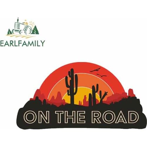 EARLFAMILY 13cm x 6.8cm for Road Trip Funny Car Stickers Vinyl Refrigerator RV VAN 3D Car Accessories Graphics JDM Sign