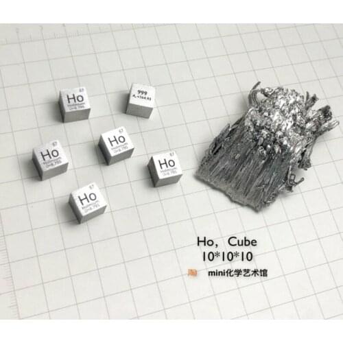 Holmium Metal 10mm Density Cube 99.5% Pure for Element Collection