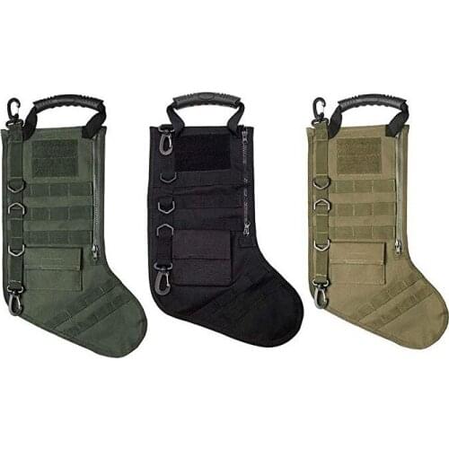 Molle Camouflage Tactical Tote Bag Christmas Zipper Bag Oxford Dump Practical Storage Bag Military Combat EDC Bag Magazine Bag