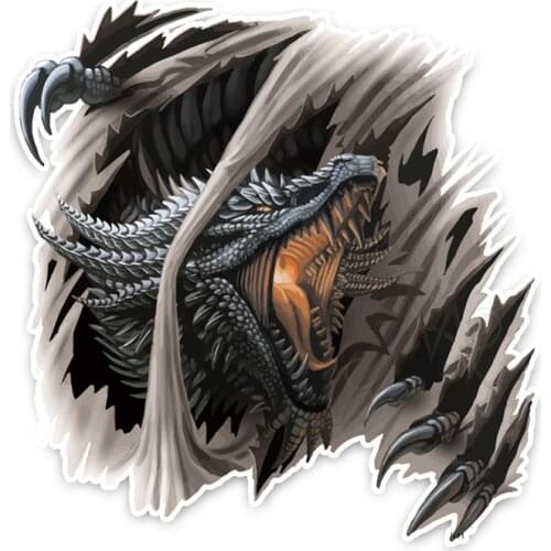 Hot Sell PersonalityWestern Dragon Car Sticker Accessories Vinyl PVC 13cm*13cm Motorcycle Waterproof Reflective Car Window Decal