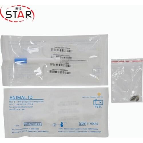 Animal microchip insertion syringe sets X20 + 20pcs pet id chip 1.25*7mm for rats and small exotics