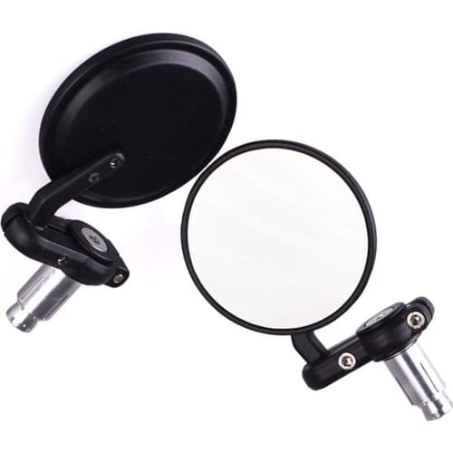 Motorcycle Round 7/8" 22mm Handle Bar End Rear View Mirror Motorbike Bike Rearview Mirrors For BMW Honda Suzuki Kawasaki Yamaha