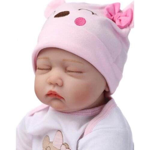 22inch 55cm Soft Silicone Doll Reborn Dolls Lifelike Realista Bonecas Fashion Plamates Holiday Gift Sleeping Baby Kids Gifts