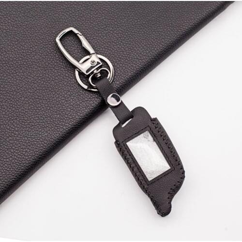 Soft Leather Key Case Keychain Protector Cover For Pantera SLK 600 625 650RS 675RS 300 400 868 Two Way Car Alarm LCD Remote
