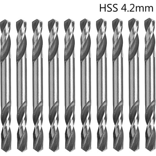 10Pcs 4.2mm HSS Double Ended Spiral Torsion Drill Tools Drill Set