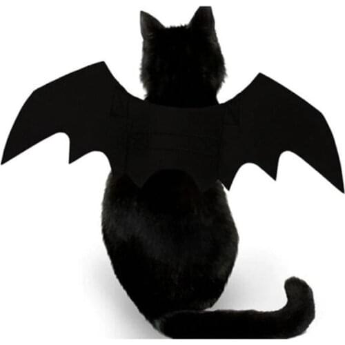 2021 New Halloween Devil Pet Costume Pet Dog Cat Bat Wing Cosplay Props Bat Fancy Dress Costume Wing Cat Photo Props Headdress