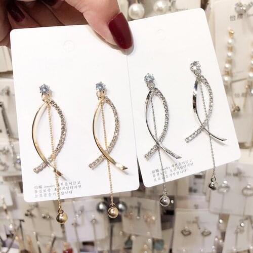 2019 New Arrival Metal Trendy Geometric Women Dangle Earrings Female Fashion Female Korean Jewelry Simple Earrings