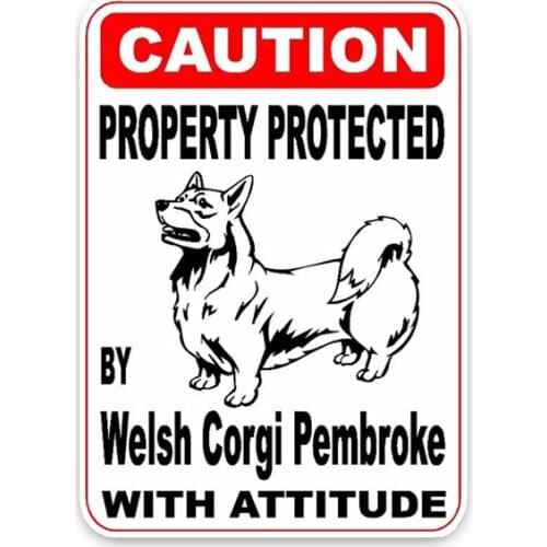 New Personality Welsh Corgi Pembroke Dog Car Sticker Vinyl PVC 14cm*10cm Motorcycle Decals Car Window Car Decals