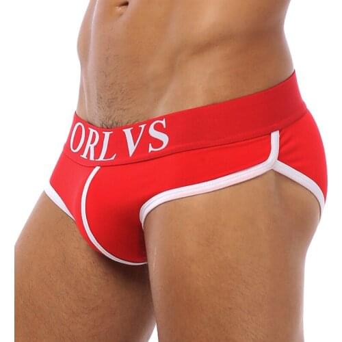 ORLVS Brand 50PC/LOT Wholesale Male Underwear Sexy Men Briefs Comfortable Panties Mesh Quick Dry Cueca Tanga Men Briefs Cueca