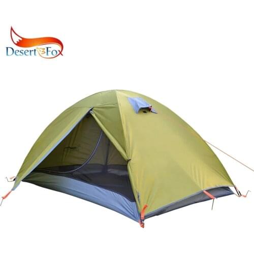 Zomake New Backpacking Lightweight Camping Tent Double Layer Fiberglass 2 Person Waterproof Portable Travel Tent with Handbag
