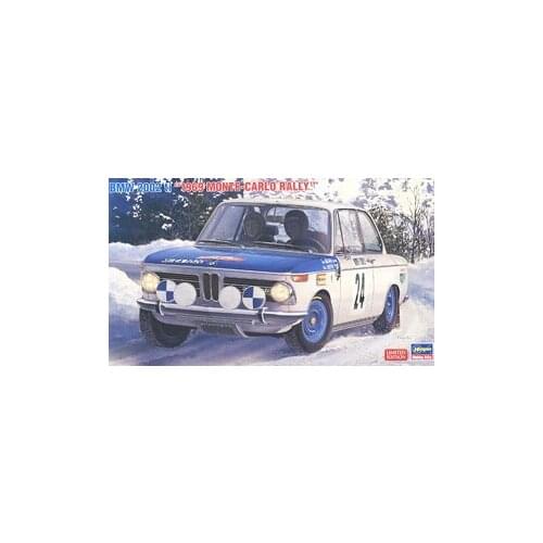 Hasegawa Plastic Assembly Car Model 1/24 Scale BMW 2002ti 1969 Monte Carlo Rally Adult Collection DIY Assembly Kit 20332