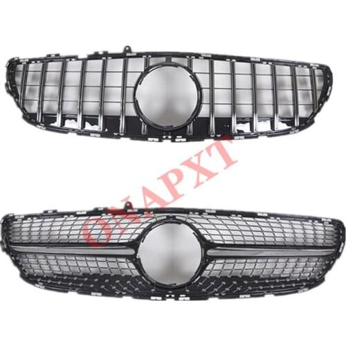 Plastic Front Bumper Grill Grill Diamond GT Center Vertical Bar 2015-2018 For Mercedes-Benz CLS W218 CLS260 CLS300 CLS400