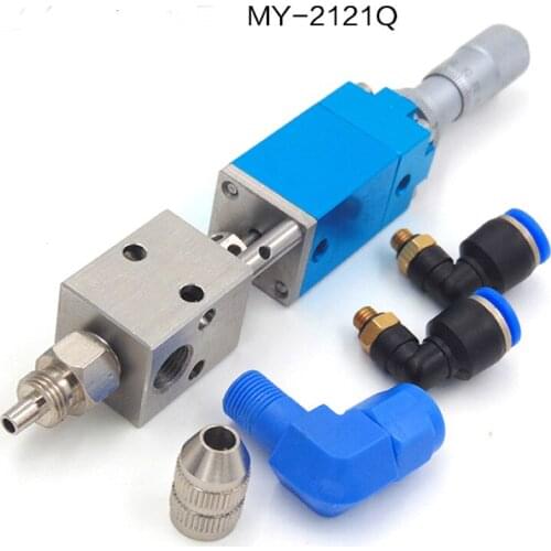 MY2121Q thimble precision dispensing valve, UV glue ink alcohol dispensing valve pneumatic dispensing, chemical resistance