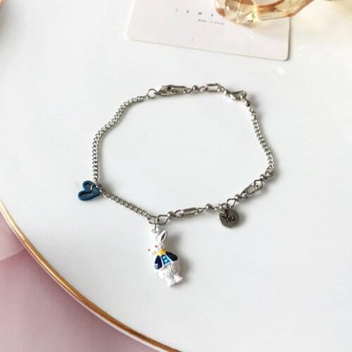Simple Elegant Cute Rabbit Bracelet Bangles For Women Lovely Animal Sweet Girl Student Lady Jewelry Accessoreis Gift