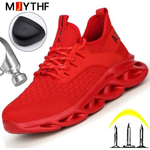 Light Comfort Safety Shoes Man Women Work Boots Steel Toe Indestructible Shoes Anti-smash Work Shoes Sneakers Security Boots