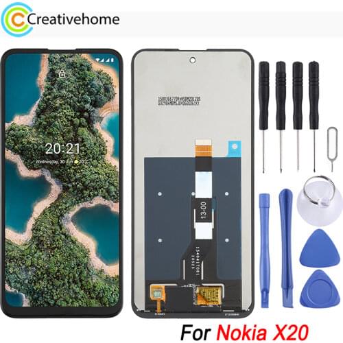 High Quality LCD Screen and Digitizer Full Assembly for Nokia X20, LCD screen + touch screen digitizer assembly for Nokia X20