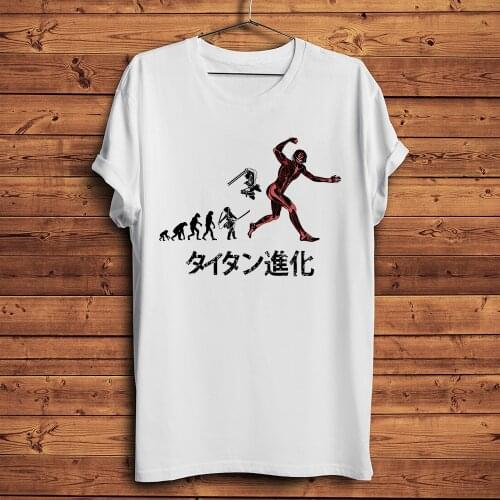 Attack on Titan Evolution Eren Jaeger funny anime t shirt homme white men casual tshirt unisex Harajuku manga streetwear tee