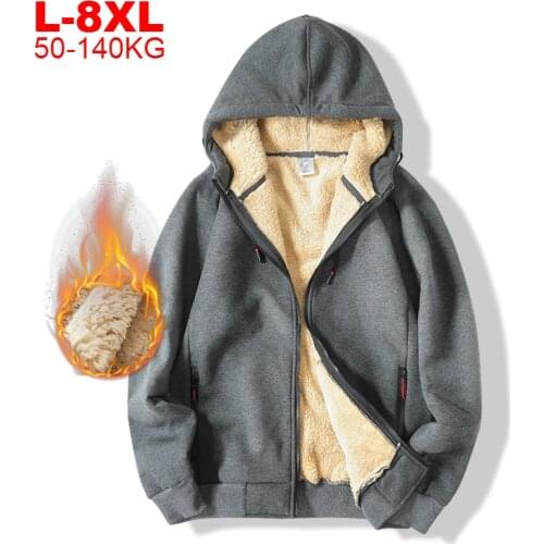 Winter Mens Jackets Thick Fleece Casual Jacket Coat Male Softshell Mens Warm Parka Hooded Coats Vintage Overcoat Plus Size 8xl