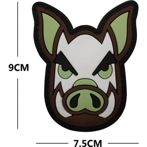 1 Pc PVC Three-dimensional Jungle Pig Camouflage Armband Army Fan Outdoor Sports Combat Backpack Hat Jeans Applique DIY Clothing