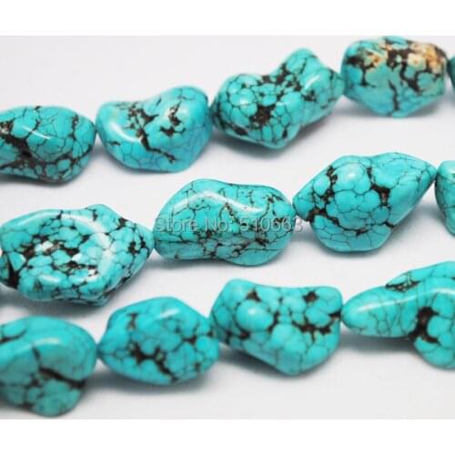 17 Pieces= 1 strings Nature Blue stone Big Chips,Semi Precious Gem Stone,Size: 15-18mm