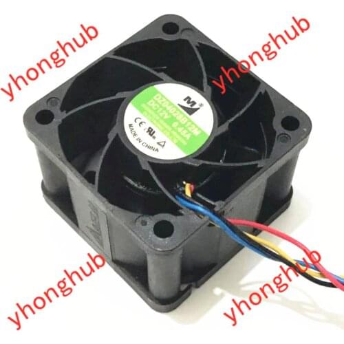 Huaxia DZ04028B12M DC 12V 0.45A 40x40x28mm 4-wire Server Cooling Fan