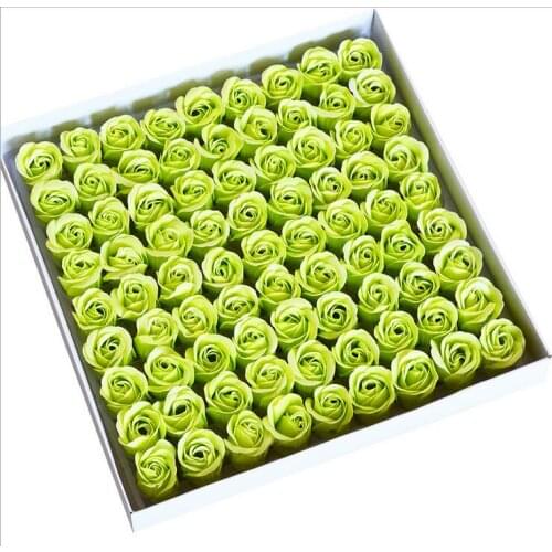 81pcs/sets Rose Soap Flower Eternal flower Christmas Valentines Day Wedding Gift DIY Flower Head Box with Flower Party Supplies