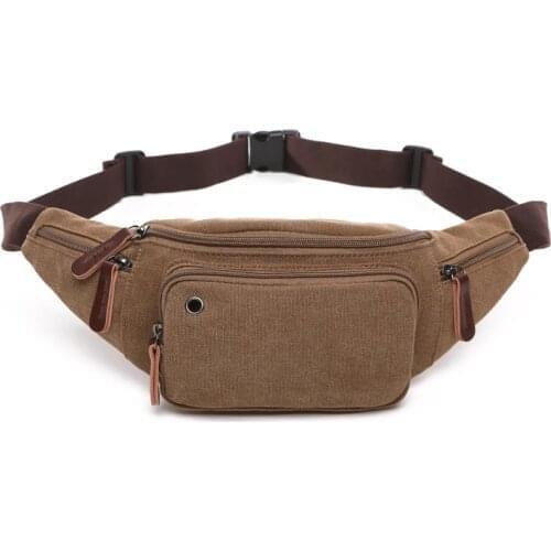 B28 New Multi-function Canvas Waist Bag Men Fanny Pack Man Out Door Money Belt Bag Men Waist Pack Pochetes Homem Bolso Cintura