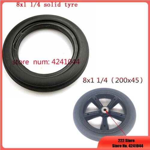 Free shipping 8 inch wheels 8x1 1/4 electric scooter solid tire 8*1 1/4 solid tire 200*45 non inflation solid tire 20x45 wheel