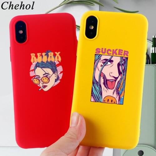Girl Print Phone Cases for iPhone 11 Pro 8 7 6s Plus X XS MAX XR Fashion Case Soft Silicone TPU Fitted Back Covers Accessories