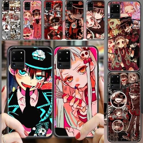 Toilet Bound Hanako kun Anime Phone case For Samsung Galaxy Note 4 8 9 10 20 S8 S9 S10 S10E S20 Plus UITRA Ultra black silicone