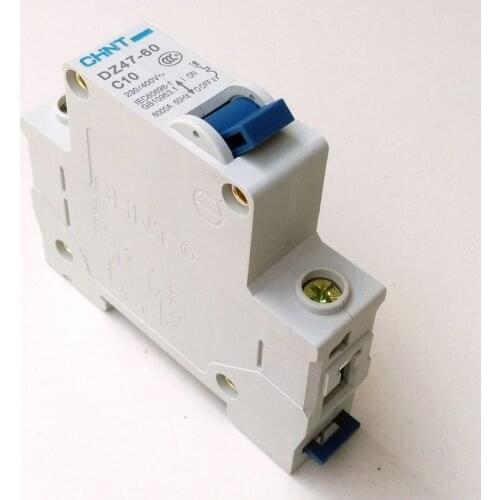 CHINT DZ47-60 C10 AC230/400V 1P 10A Rated Current 1 Pole Miniature Circuit Breaker C45