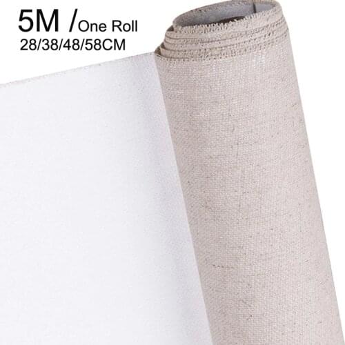 Professional blank canvas for painting Layer Acrylic oil painting canvas Linen Blend Primed art supplies for artist 5M One Roll