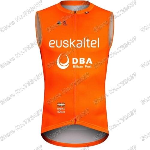 Euskaltel DBA Euskadi 2021 Cycling Jersey Sleeveless Cycling Vest Bike Clothing Road Bicycle Jerseys MTB Maillot Ropa Ciclismo