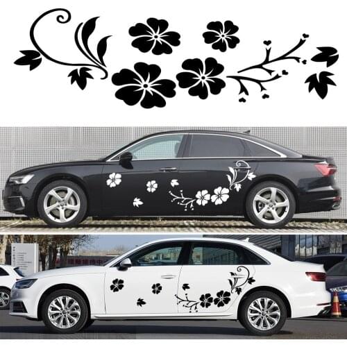 Art Design flowers Car Stickers And Decals Aut Both Body Wrap Vinyl Film Automobiles Products Decoration cars Accessories