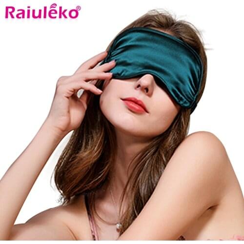 New Sleep Mask Emulation Silk Natural Sleeping Eye Mask Patch Women Portable Travel Eyepatch Relax Aid Blindfolds for Sleeping
