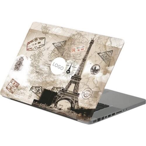 Retro Postmark Eiffel Tower Laptop Decal Sticker Skin For MacBook Air Pro Retina 11" 13" 15" Vinyl Mac Case Body Full Cover Skin