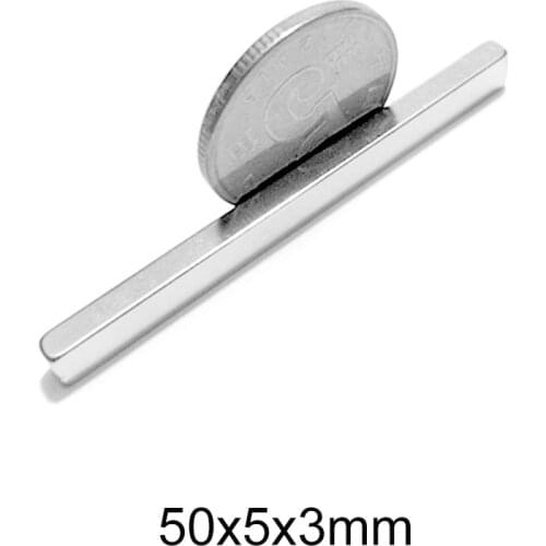 5~50PCS 50x5x3 mm neodymium magnet square 50mm X 5mm N35 Block Strong Neodymium Magnet 50x5x3mm Permanent Magnet sheet 50*5*3 mm