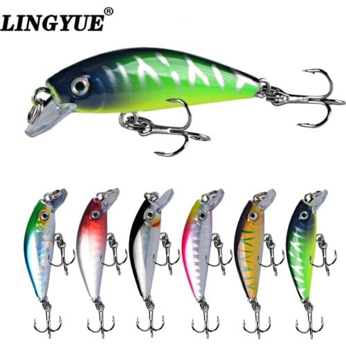 New 1Pcs Small Minnow Sinking Bait Hard Fishing Lure 45mm 3g Plastic Crankbait Wobblers 8# Hooks Tackle