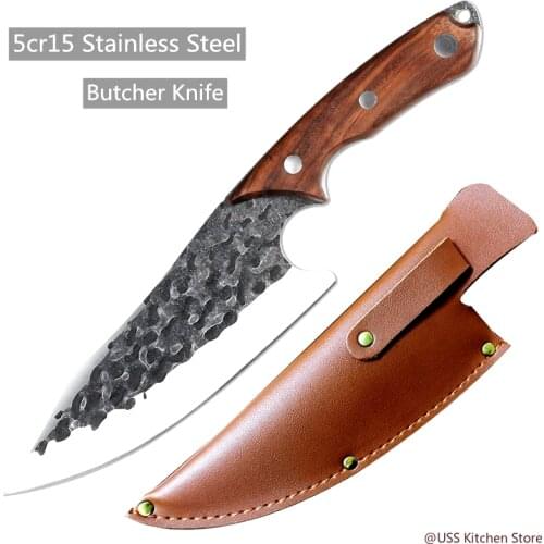 7 inch Boning Knife Chef Knife Stainless Steel Knife Cleaver Meat Vegetable Household Kitchen Knife Fishing Knife