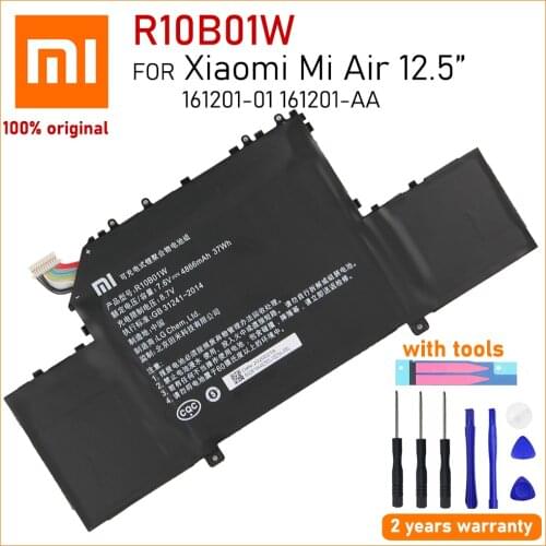 Xiao Mi Original Xiaomi Mi Notebook Air 12.5 4886mAh 4866mAh R10B01W R10BO1W Laptop Battery 7.6V 37Wh
