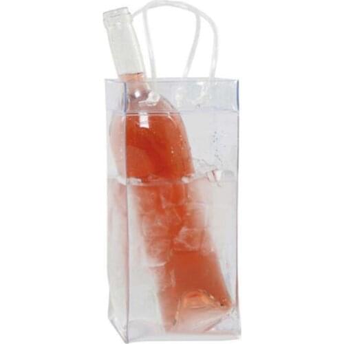 Ice Bag Wine Beer Champagne Bucket Drink Bottle Cooler Chiller Foldable Carrier 28*20*10cm Bar Ice Buckets PVC Ice Wine Bag